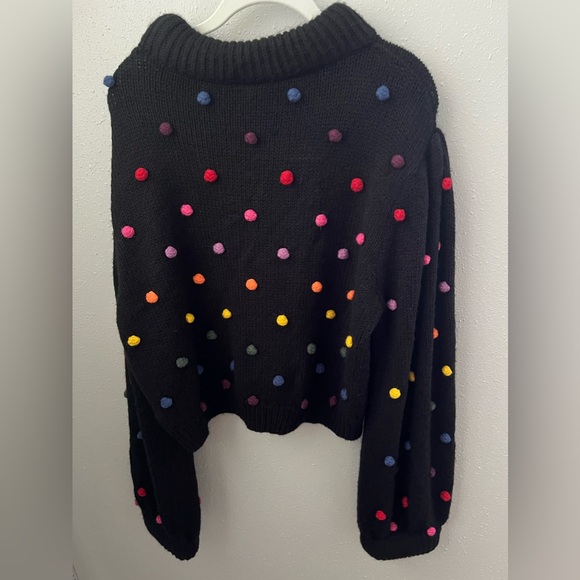 NWT Farm Rio Rainbow Dots Turtleneck Sweater Size XL - Picture 3 of 8
